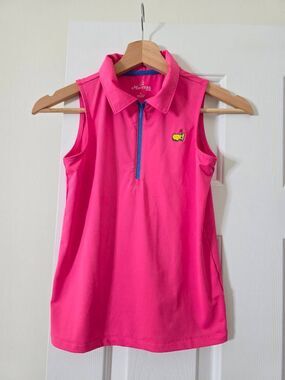 Masters kids pink girls polo tank top S